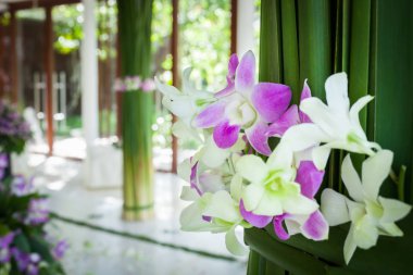 Tayland bir düğün töreninde çiçek aranjman.