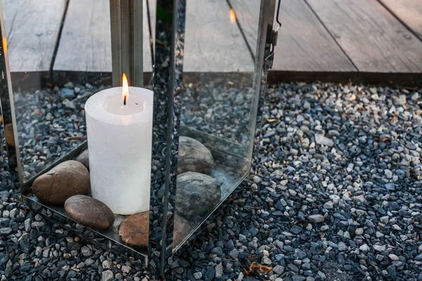 Decoraciones Boda Con Velas Posado Pasillo — Foto de Stock