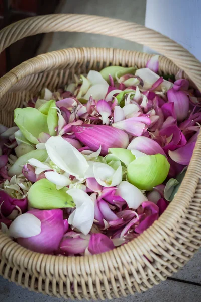 Blumenschmuck Bei Einer Hochzeitszeremonie Thailand — Stockfoto