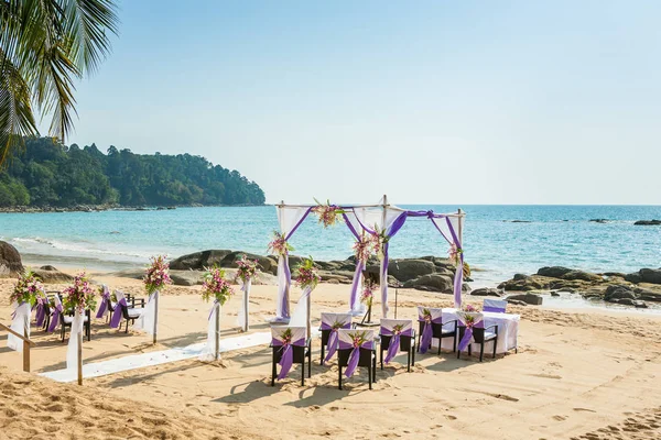 Весільна Арка Пляжі Півдні Таїланду — стокове фото