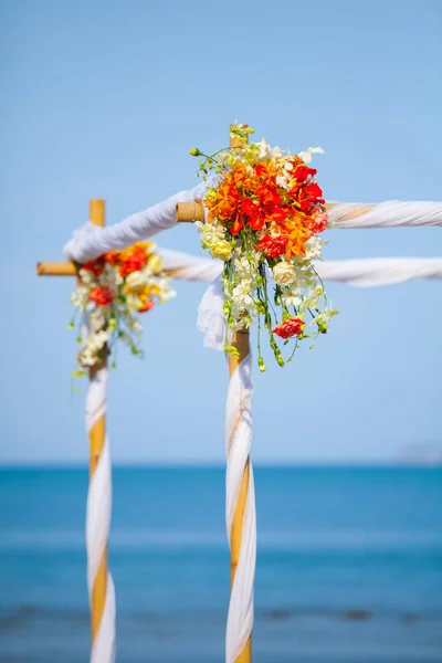 Praia casamento configuração — Fotografia de Stock