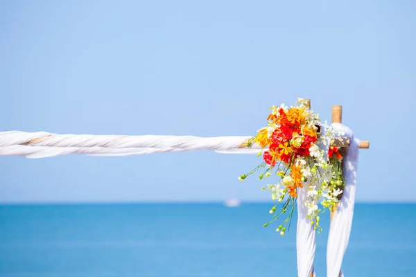 Playa boda configuración — Foto de Stock