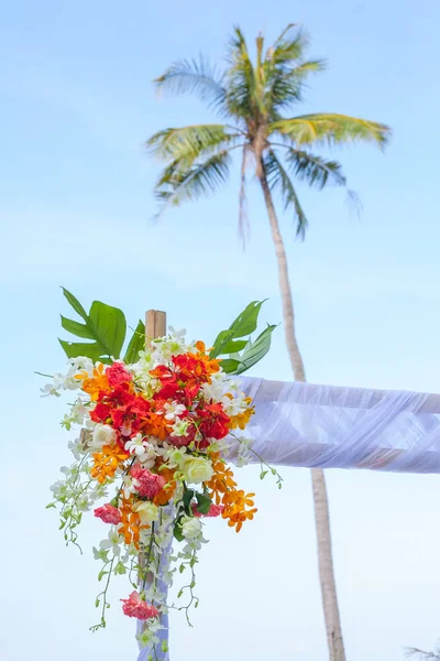 Praia casamento configuração — Fotografia de Stock