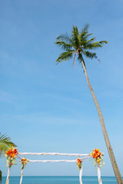 Beach svatební nastavení — Stock fotografie