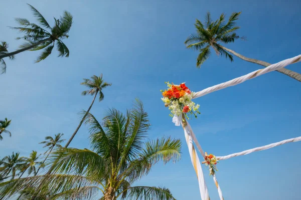 Praia casamento configuração — Fotografia de Stock