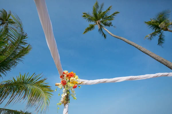 Praia casamento configuração — Fotografia de Stock