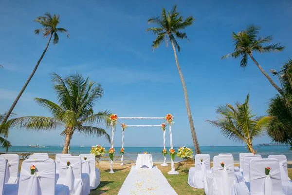 Installation de mariage de plage — Photo