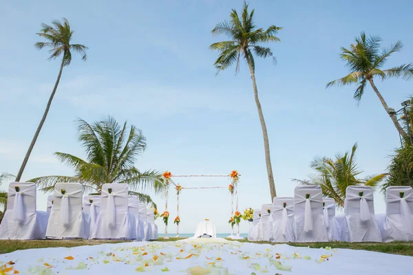 Beach bröllop setup — Stockfoto