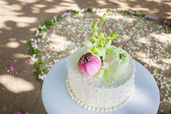 Kue pernikahan pada hari pernikahan . — Stok Foto