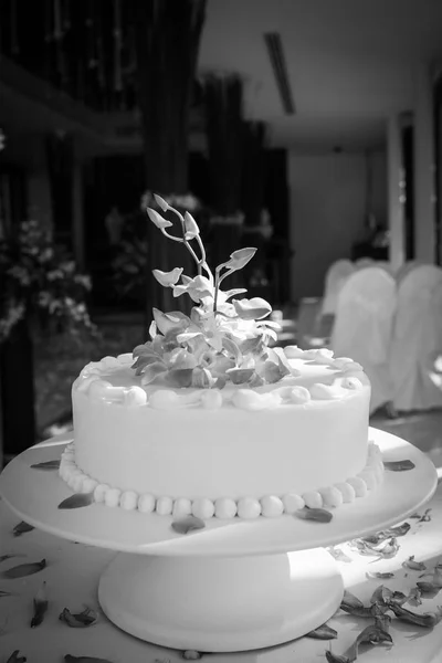 Wedding Cake with Orchids — Stock Photo, Image