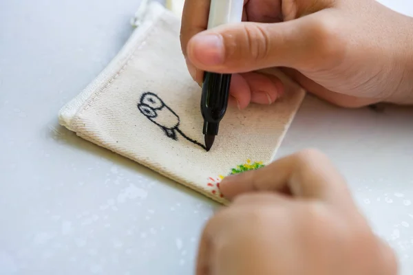 Desenho com canetas coloridas . — Fotografia de Stock