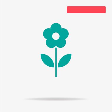 Çiçek simgesi. Vektör konsept illüstrasyon tasarımı için.