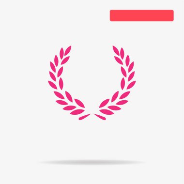 Defne çelengi simgesi. Vektör konsept illüstrasyon tasarımı için.