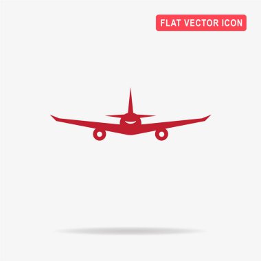 Uçak ikonu. tasarım için vektör çizimi.