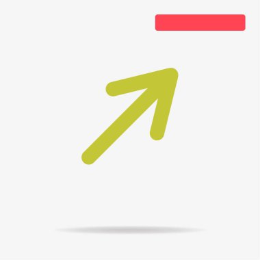 Ok simgesi. Vektör konsept illüstrasyon tasarımı için.