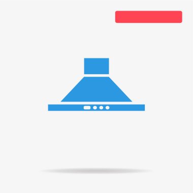 Ocak hood simgesi. Vektör konsept illüstrasyon tasarımı için.