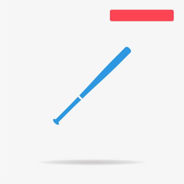 Beyzbol sopası simgesi. Vektör konsept illüstrasyon tasarımı için.