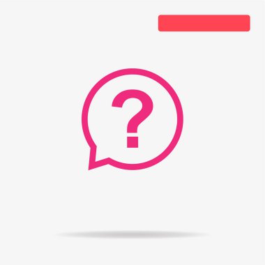 Soru simgesi. Vektör konsept illüstrasyon tasarımı için.