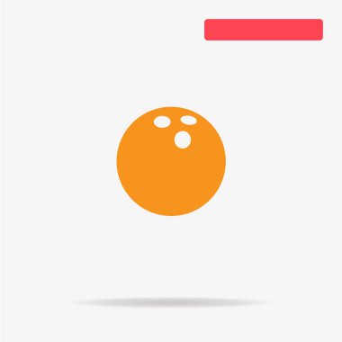 Bowling topu simgesi. Vektör konsept illüstrasyon tasarımı için.