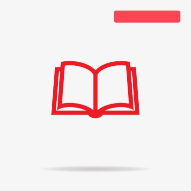 Kitap simgesi. Vektör konsept illüstrasyon tasarımı için.