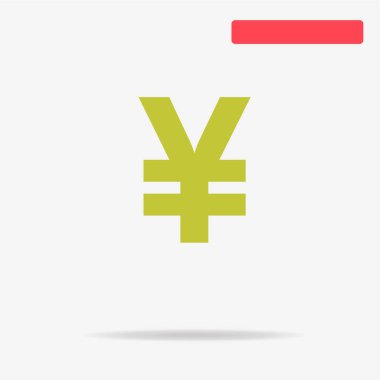 Çin yuan simgesi. Vektör konsept illüstrasyon tasarımı için.