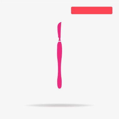 Neşter simgesi. Vektör konsept illüstrasyon tasarımı için.