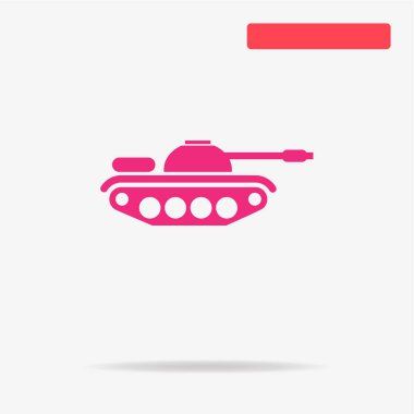 Tank simgesi. Vektör konsept illüstrasyon tasarımı için.