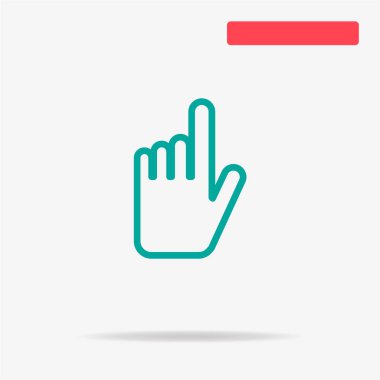 El simgesini tıklatın. Vektör konsept illüstrasyon tasarımı için.