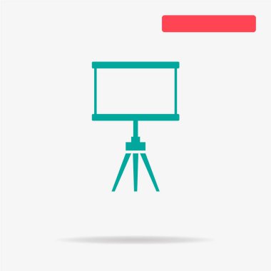 Boş projeksiyon ekran simgesi. Vektör konsept illüstrasyon tasarımı için.