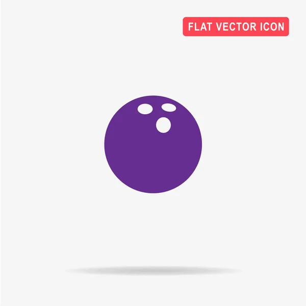 Bowlingball Ikone Vektor Konzept Illustration Für Design — Stockvektor