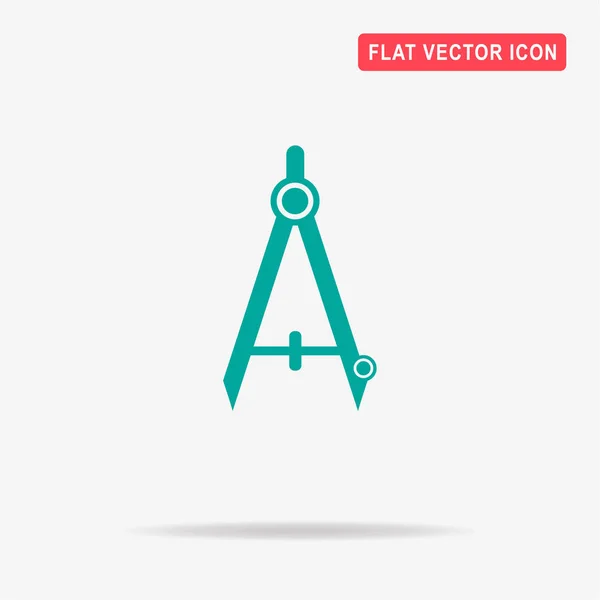 Icono Brújulas Papelería Ilustración Del Concepto Vectorial Para Diseño — Vector de stock