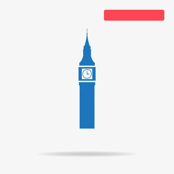 Big Ben Pictogram Vectorillustratie Concept Voor Ontwerp — Stockvector