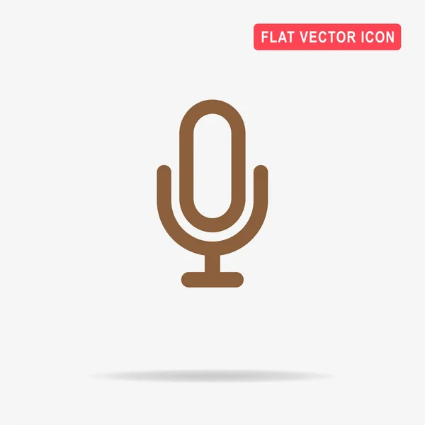 Значок Микрофона Векторная Концепция Дизайна — стоковый вектор