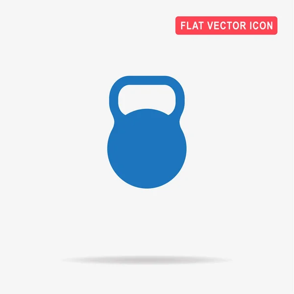Kettlebell Icon Vector Concept Illustration Design — Stock Vector