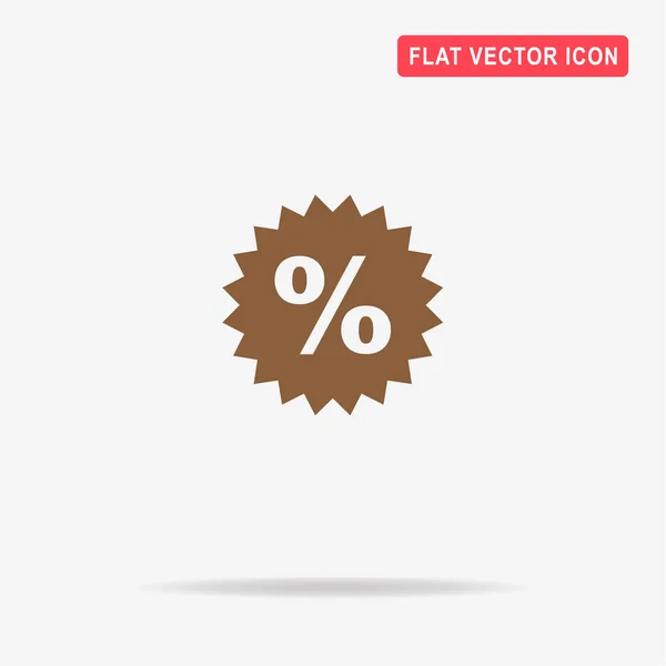 Ícone Por Cento Ilustração Conceito Vetor Para Design — Vetor de Stock