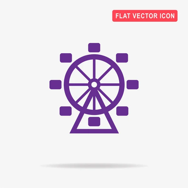 Óriáskerék Ikonra Vektor Koncepció Illusztráció Design — Stock Vector