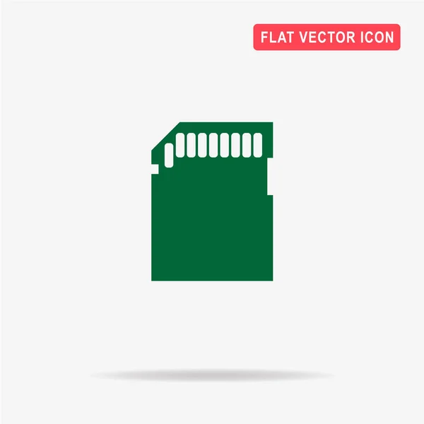 Memory Card Icon Vector Concept Illustration Design — Stock Vector