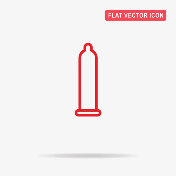 Condoom Pictogram Vectorillustratie Concept Voor Ontwerp — Stockvector