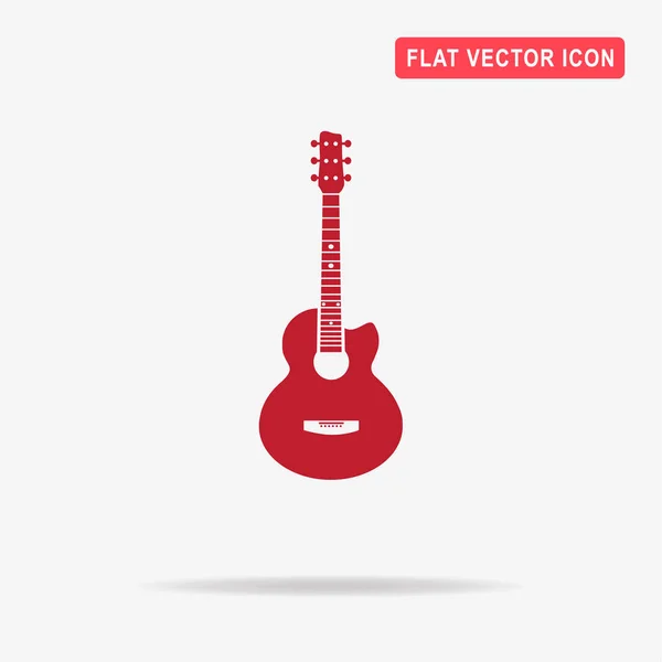 Akustická Kytara Ikona Vektorové Ilustrace Koncept Pro Design — Stockový vektor