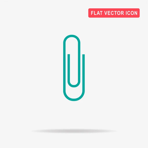 Icono Clip Papel Vector Concepto Ilustración Para Diseño — Vector de stock