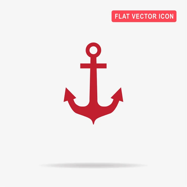 Horgony Ikon Vektor Koncepció Illusztráció Design — Stock Vector