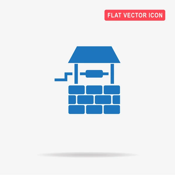 Well Icon Vector Concept Illustration Design — Stock Vector