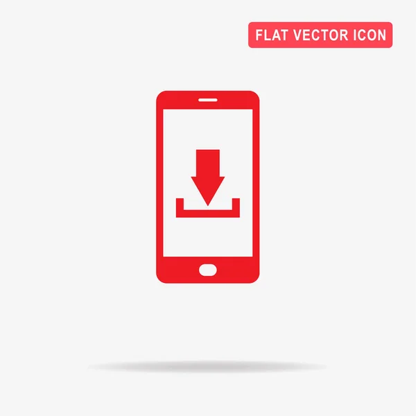Icône Téléchargement Mobile Illustration Vectorielle Concept Pour Design — Image vectorielle