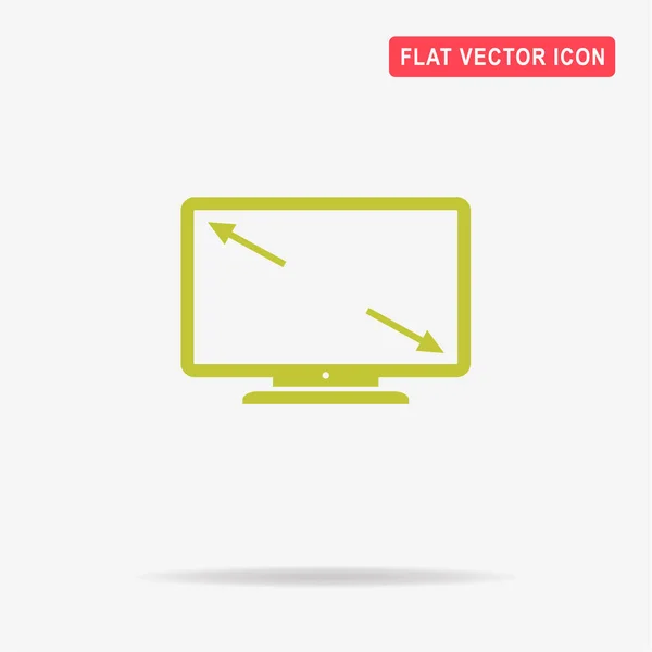 Icono Tamaño Pantalla Ilustración Del Concepto Vectorial Para Diseño — Vector de stock