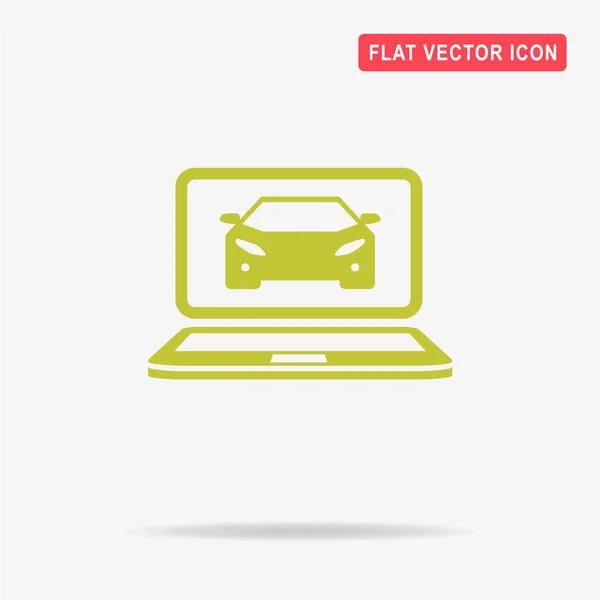 Car Diagnostics Icon Vector Concept Illustration Design — Stock Vector