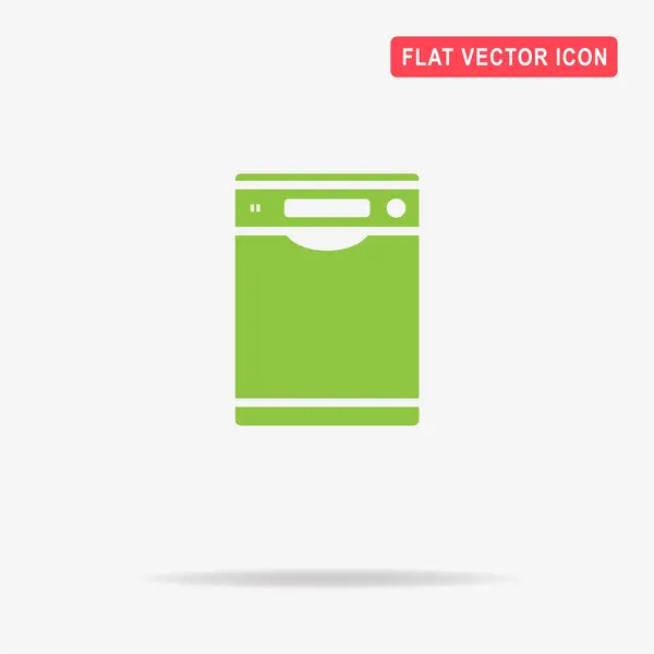 Dishwasher Icon Vector Concept Illustration Design — Stock Vector