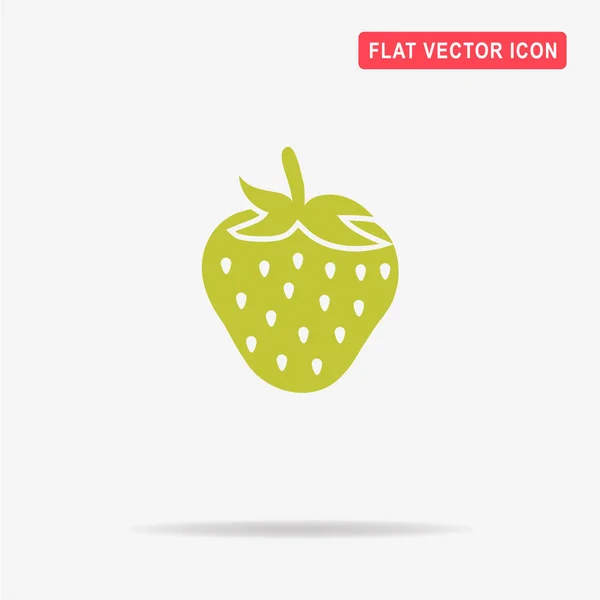 Strawberry Icon Vector Concept Illustration Design — Stock Vector
