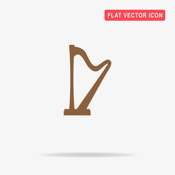Икона Арфы Векторная Концепция — стоковый вектор