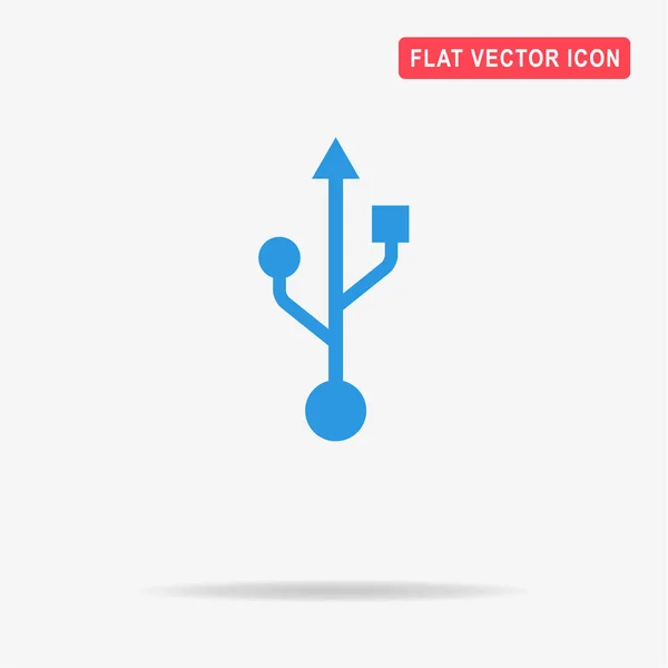 Εικονίδιο Usb Vector Εικονογράφηση Έννοια Για Σχεδιασμό — Διανυσματικό Αρχείο