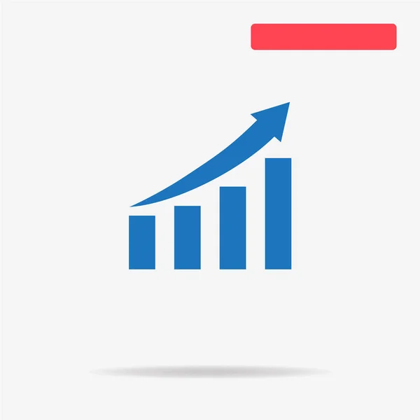 Infografik Balkendiagramm Symbol Vektor Konzept Illustration Für Design — Stockvektor